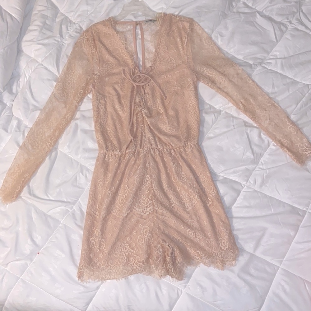 Cream/pink Romper